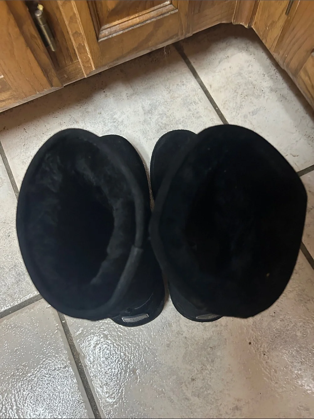 Bearpaw Black Suede Winter Boots